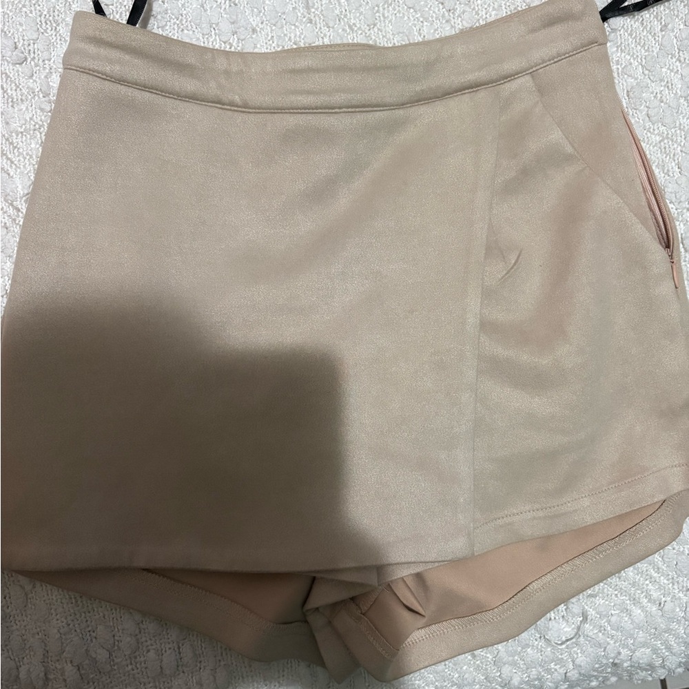 Missguided Cream Mini Skirt